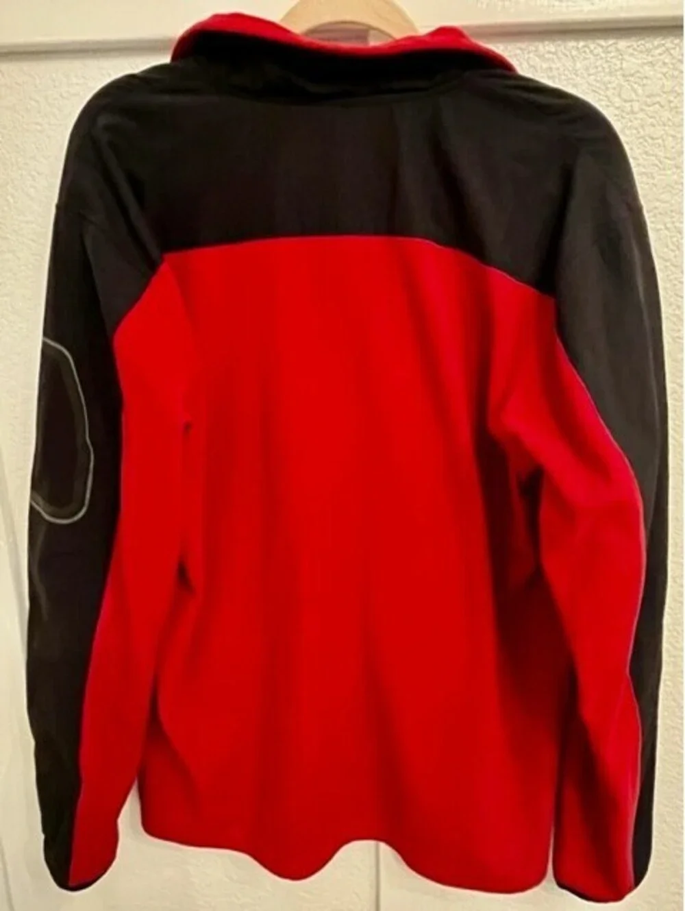 The North Face TKA Glacier Quarter-Zip Fleece Pullover Red Black Colorway Size L